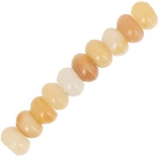 Perles Heishi rondelles 8x5 mm pierre gemme Jade teintée - Jaune x15|raw }}