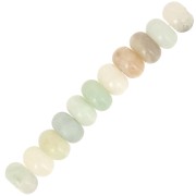 Perles Heishi rondelles 8x5 mm pierre gemme - Amazonite x15|raw }}