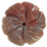 Pendentif fleur 20 mm en pierre gemme - Agate indienne x1