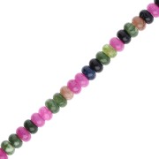Perles Heishi rondelles en pierre gemme 8.5x5 mm Jade teinté Multicolore x38cm|raw }}