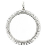 Pendentif strass aimanté personnalisable 37x30 mm rhodié x1|raw }}