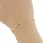 Chaîne maille Fantaisie limée 2 mm - Acier inoxydable 316L Doré x50cm