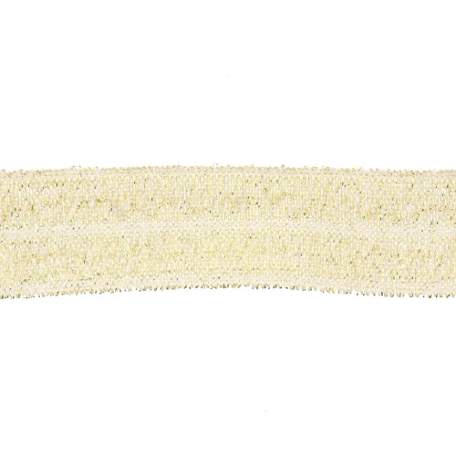 Ruban élastique plat 16 mm - Doré pailleté x1m