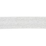 Ruban élastique plat 16 mm - Argenté pailleté x1m