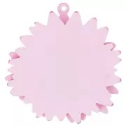 Pendentif fleur marguerite 3D 41 mm en acrylique - Fuchsia pailleté x1