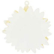 Pendentif fleur marguerite 3D 41 mm en acrylique - Jaune clair pailleté x1