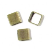 Perle tube carré 2.5 mm bronze x10|raw }}