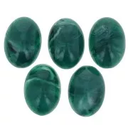 Cabochon ovale en résine 18x13 mm - Vert bouteille marbré x1