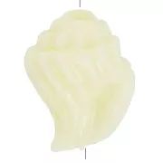 Perles coquillage 12x9 mm en plastique - Ecru x8