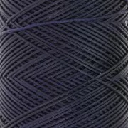 Fil plat en polyester ciré Slam Cord pour micro macramé 0.6 mm - Bleu nuit x100m