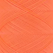 Fil plat en polyester ciré Slam Cord pour micro macramé 0.6 mm - Orange fluo x100m