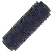 Fil plat en polyester ciré Slam Cord pour micro macramé 0.8 mm - Bleu nuit x100m