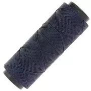 Bleu Nuit - Fil plat en polyester ciré Slam Cord pour micro macramé 0.8 mm - Bleu nuit x100m Fil plat en polyester ciré Slam Cord pour micro macramé 0.8 mm - Bleu nuit x100m