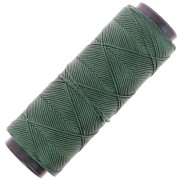 Fil plat en polyester ciré Slam Cord pour micro macramé 0.8 mm - Vert foncé x100m