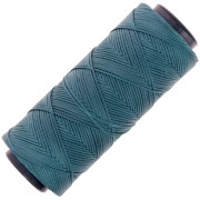 Fil plat en polyester ciré - Slam Cord pour micro macramé 1 mm - Vert canard x100m|raw }}