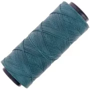 Vert Canard - Fil plat en polyester ciré - Slam Cord pour micro macramé 1 mm - Vert canard x100m Fil plat en polyester ciré - Slam Cord pour micro macramé 1 mm - Vert canard x100m
