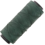 Fil plat en polyester ciré - Slam Cord pour micro macramé 1 mm - Vert foncé x100m