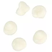 Perle coquillage en résine 9 mm - Ecru x6