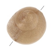 Perle coquillage en résine 9 mm - Bronze marbré x6|raw }}