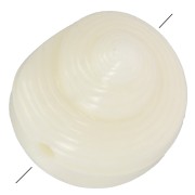 Perle coquillage en résine 12 mm - Ecru x5