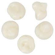 Perle coquillage en résine 12 mm - Ecru x5