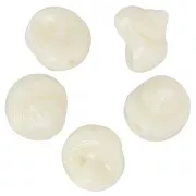 Perle coquillage en résine 12 mm - Ecru x5