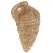 Pendentif coquillage 18x11 mm en résine opaque - Bronze marbré