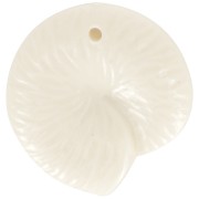Pendentif coquillage 21 mm en résine opaque - Ecru x1