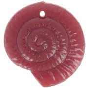 Pendentif coquillage 21 mm en résine opaque - Bordeaux x1|raw }}