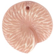Pendentif coquillage 21 mm en résine opaque - Marron clair x1