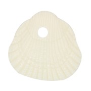 Sequins coquillages 10x10.5 mm en résine opaque - Ecru x6|raw }}