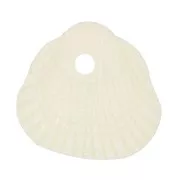 Sequins coquillages 10x10.5 mm en résine opaque - Ecru x6