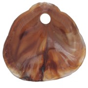 Sequins coquillages 17x18 mm résine opaque - Marbré Marron clair - Marron foncé x4