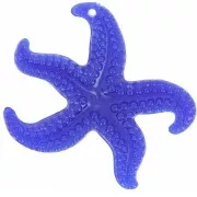 Pendentif étoile de mer 26x30 mm en résine - Bleu lapis x1