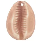 Pendentif cauri en résine 22x16 mm - Marron clair x1