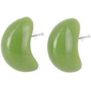 Boucles d'oreille gouttes 28x16 mm en résine opaque - Vert avocat x2|raw }}