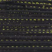 Cordon queue de rat nylon 1.8 mm avec fil métalissé - Noir - Doré x3m