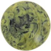 Cabochon rond en verre par Puca® 25 mm - Black Stony Beige Yellow x1