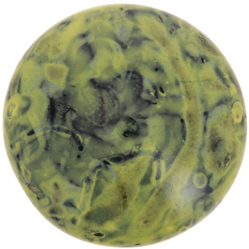 Cabochon rond en verre par Puca® 25 mm - Black Stony Beige Yellow x1