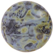 Cabochon rond en verre par Puca® 25 mm - Black Stony Blue x1|raw }}