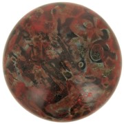 Cabochon rond en verre par Puca® 25 mm - Black Stony Red x1|raw }}