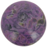 Cabochon rond en verre par Puca® 25 mm - Black Stony Violet x1|raw }}