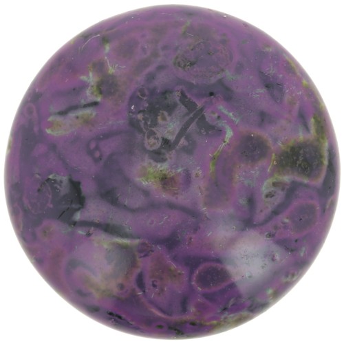 Cabochon rond en verre par Puca® 25 mm - Black Stony Violet x1