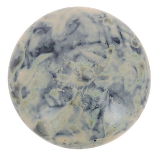 Cabochon rond en verre par Puca® 18 mm - Black Stony Beige x1