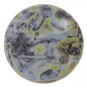 Cabochon rond en verre par Puca® 18 mm - Black Stony Blue x1