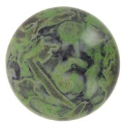 Cabochon rond en verre par Puca® 18 mm - Black Stony Green x1