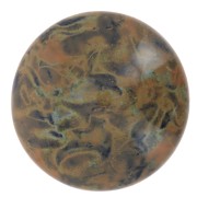 Cabochon rond en verre par Puca® 18 mm - Black Stony Orange x1|raw }}