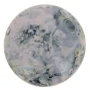 Cabochon rond en verre par Puca® 18 mm - Black Stony Pink x1
