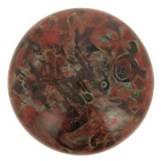 Cabochon rond en verre par Puca® 18 mm - Black Stony Red x1|raw }}