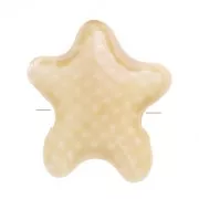 Perles étoile de mer 12x11 mm en céramique - Beige irisé x5